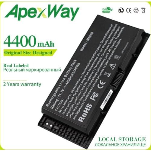 ApexWay 11.1V 4400mAh battery for DELL Precision FV993 PG6RC R7PND N71FM OTN1K5 M4600 M4700 M4800 M6600 M6700 M6800 R7PND