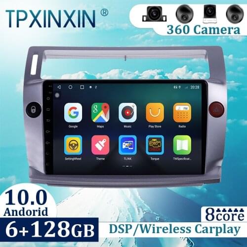 For Citroen C4 C-Triomphe C-Quatre 2004-2014 Android 10 Carplay Radio Player Car GPS Navigation Head Unit Car Radio with Screen