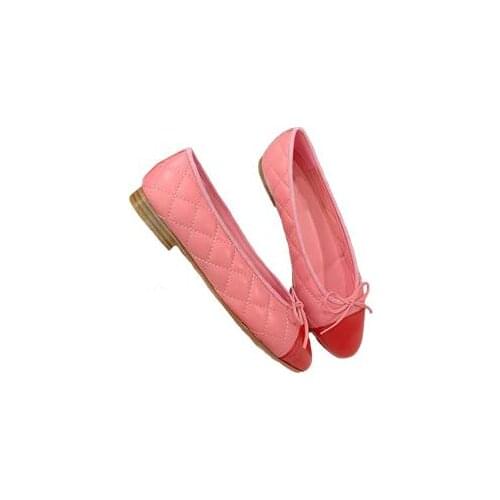 2021 women ballerinas luxury brand designer women plaid flat fashion lady genuine leather fats bow tie design ballet shoes woman