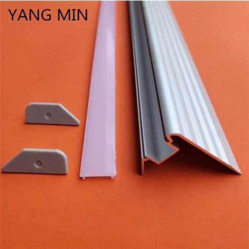 YANGMIN Free Shipping 1M/PCS Stairs nosing decoration extrusion led aluminum channel profiles for led light