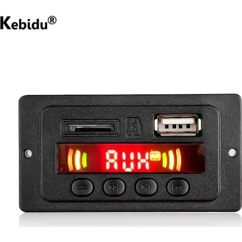 Bluetooth 5.0 12V 18V MP3 Player Decoder Board Car FM Radio Lossless Format Music Decoder Module Support FM TF USB Recorder