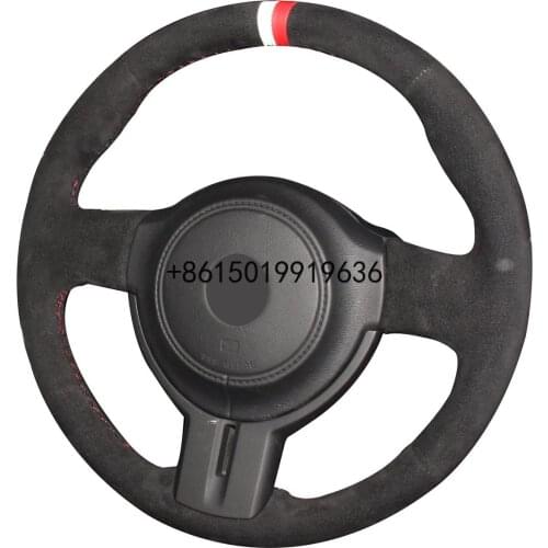 Black Suede Auto Custom Steering Wheel Covers for 2013-16 Scion FR-S 2013-2016 Subaru BRZ Toyota 86