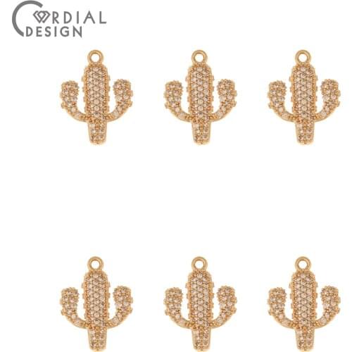 Cordial Design 30Pcs 13*18MM DIY Pendant/Earrings Accessories/Hand Made/Jewelry Findings & Components/CZ Charms/Earring Making