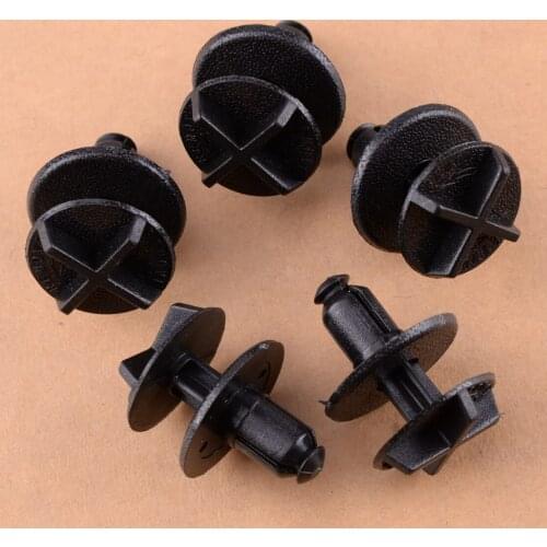 DWCX 10pcs Black Nylon Car Bumper Tank Engine Cover Fender Fasteners Trim Clips Fit For Jaguar Land Rover