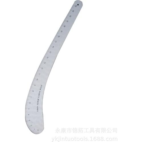 Measuring tools metal curve clothing ruler High-end aluminum alloy knife ruler Clothing cuff design cutting ruler