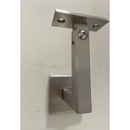 Freeshipping Stainless Steel Handrail Wall Bracket Square Slim for Stair Systems