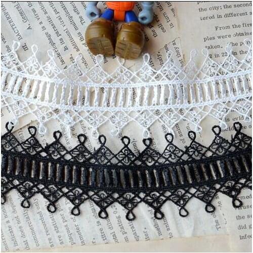 2 Yards 4.8cm White Black High Quality Lace Tape Decoration Water soluble Lace Trim Flower Wedding Trim