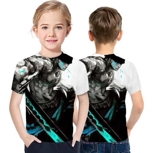 Summer Childrens T-Shirt 3D Printing One Piece Anime Boys And Girls Round Neck Fashion Comfortable Sports Shirt Top