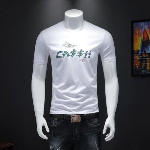 Korean Summer T Print Casual Tee Shirt Homme Amisetas Hombre Designer Clothing Brand 2020 Short Sleeve Men T-Shirt