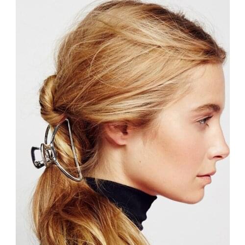 New Women Hair Clip Alloy Hairpins Girls Hair Claws Make UP Washing Tool Hair Accessories Large Size Solid Color