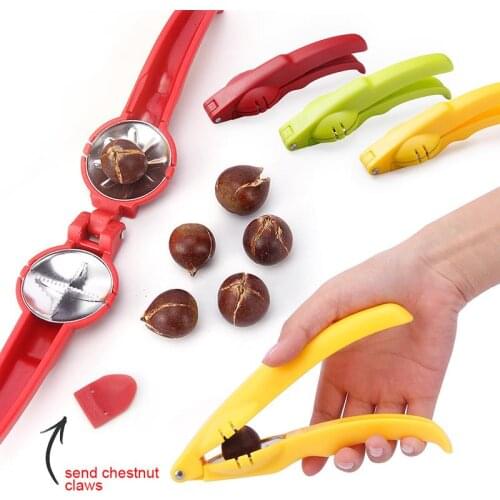 Chestnut Clip Nut Cracker Sheller Nut Opener Plier Stainless Steel Cross Blade Nutcracker Chestnut Opener for All Nuts