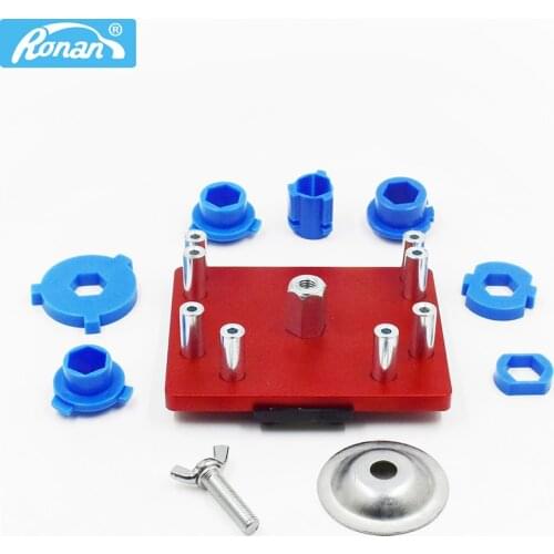 RONAN Hole Positioning Template and 7 piece sleeve of Positioning Punch for bi xenon projector lens retrofit tools