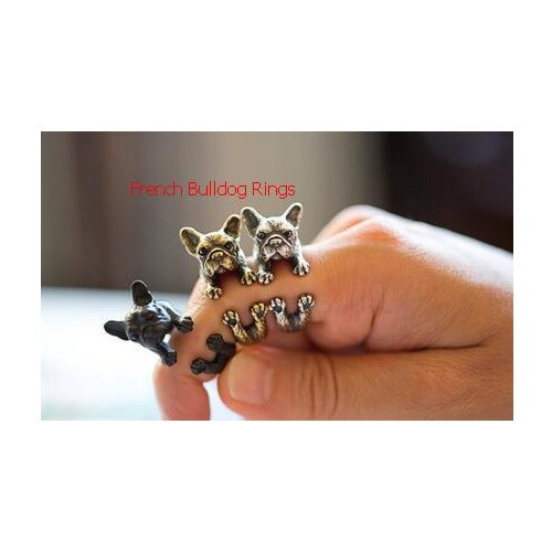Drop shipping-3D Retro French Bulldog Ring