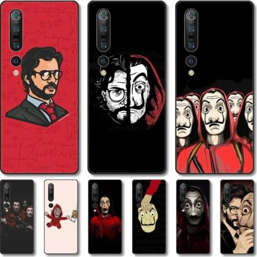 TV money heist Phone Case For Xiaomi MI 11 10 9 5g Lite Ultra Pro Note S Black Shell Cover