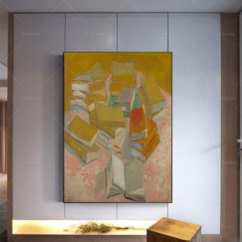 Vincent Van Gogh Pile of French Novels - Van Gogh Art Print - Vintage Art Gift Idea - Wall Art Poster Print Modern Home Decor