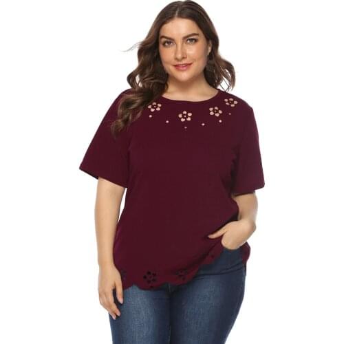 4xl Patchwork Tops 2021 Summer Office Lady Women Casual Shirts Summer Blouse Plus Size Short Sleeve Shirt Top Топ Женские