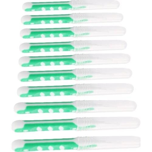10Pcs/Bag Random Color Interdental Brushes 0.50mm Reusable Oral Hygiene Clean Care Tools