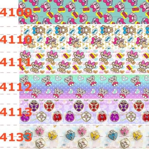 10yards - different size -Cartoon dog grosgrain ribbon - Cartoon puppy ,love ,pink printed ribbon