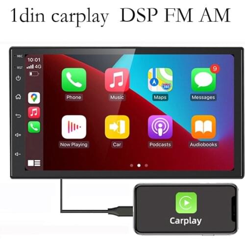 7 Inch DSP 1din Android 10 Multimedia HiFi Video Player GPS Navigation Car Radio Stereo Wifi BT Carplay Android Auto AHD
