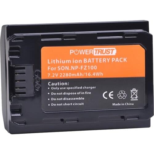1x 2280mAh NP-FZ100 NPFZ100 NP FZ100 Battery for Sony a9, A9R,9s,BC-QZ1 Alpha 9, ILCE-9,A7R,ILCE-7RM3,A7 III,ILCE-7M3,ILCE-7M3K