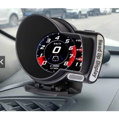 OBD2 Auto Gauge LED liquid crystal display speedometer Water temperature Voltage Tachometer Turbo Boost Troubleshooting Alarm