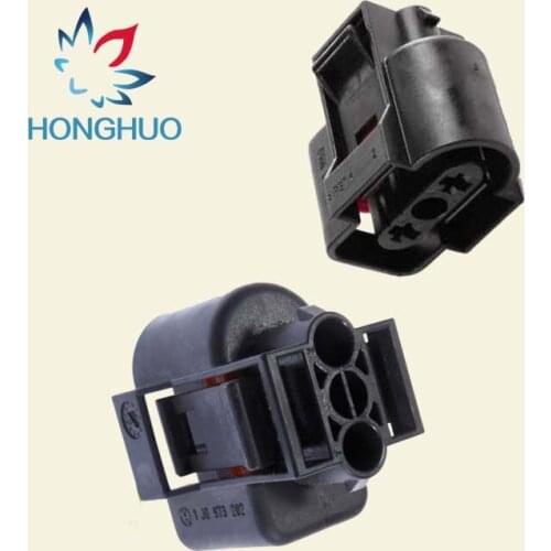 Freeshipping High Quality 2pin auto plastic black female electric waterproof connector 1J0 973 202