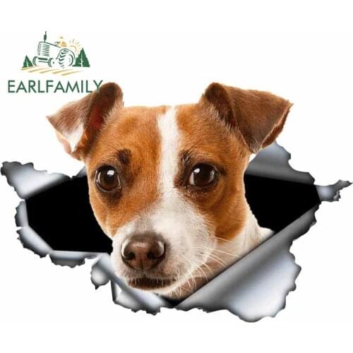EARLFAMILY 13cm x 8.9cm For Jack Russell Terrier Fine Decal Car Accessories Stickers Fashion DIY Refrigerator Trunk Decals Decor