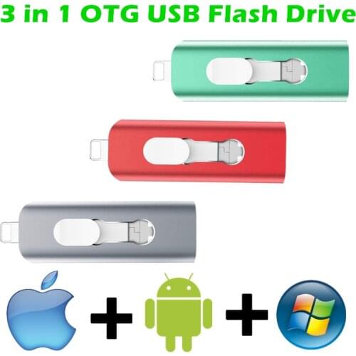 Memory stick Pendrive 128G 256G Micro USB Flash Drive 16GB 32GB 64GB pen drive Photo stick iPhone/ipad/Lightning/ios flash drive