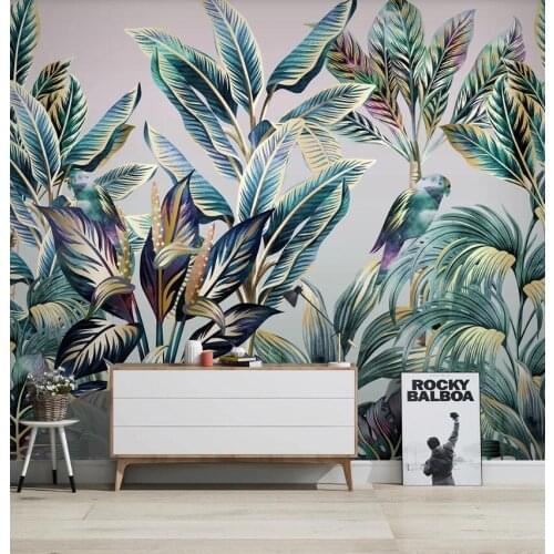 Beibehang Custom Photo Wallpaper Mural Tropical plant leaves Living Room Sofa Bedroom Background Decor wall papers home decor