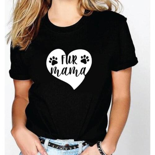 Harajuku Shirt Tee Shirt Femme Fur Mama Letter Print Casual T Shirt Women Tops Summer Short Sleeve Women T Shirt Camisetas Mujer