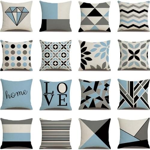 Geometric Cushion Cover 45x45 Pillowcase Sofa Cushions Decorative Pillowcover Polyester Home Decor Pillow Cases