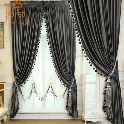 Italian Velvet Shade American Curtains Super Soft Velvet Curtains for Bedroom Living Room Curtains Classical Decoration Curtain