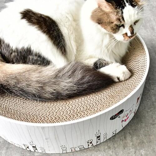 Cat Scratching Board Corrugated Paper Nail Grinding Cat Sleeping Anti-slip Board Durable Scratching Bowl Training Cat Paw