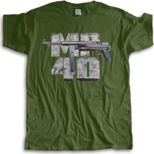 Hot sale men brand t shirt summer cotton tshirt Tee shirt Mp 40 Maschinen pistol Germany Wehrmacht