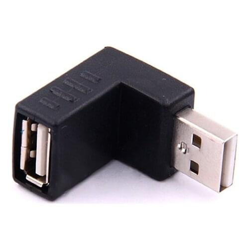 90 Degree USB Elbow Upwards Connector Adapter Male to Female USB2.0 Right Angle Upper Elbow Change Direction for Laptop Computer