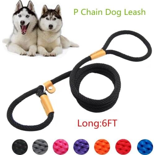 Dog Leash 6 FT Long Padded for Control Safety Training, Heavy Duty Thick Nylon Rope with Strong Clip for Medium or Large Dogs