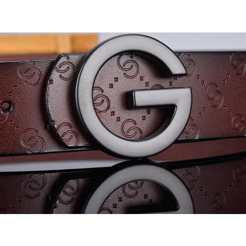 Hot sale G smooth buckle belt luxury belts Cowhide Genuine designer high quality fashion vintage male women strap