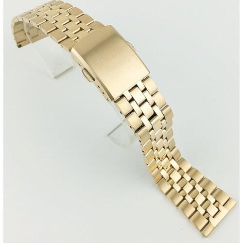 10mm 12mm 14mm 16mm 18mm 19mm 20mm 22mm Stainless Steel Watch band Strap Folding Clasp for Men Women Watch Replacement Bracelet