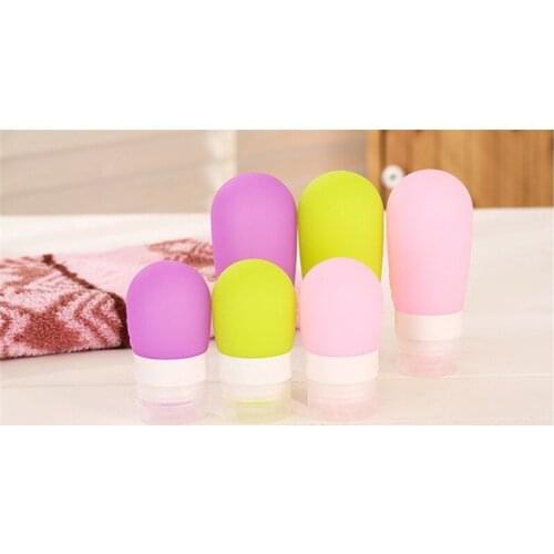 Silicone Travel Bottles Squeezable & Refillable Travel Containers For Shampoo, Conditioner, Lotion, Toiletries
