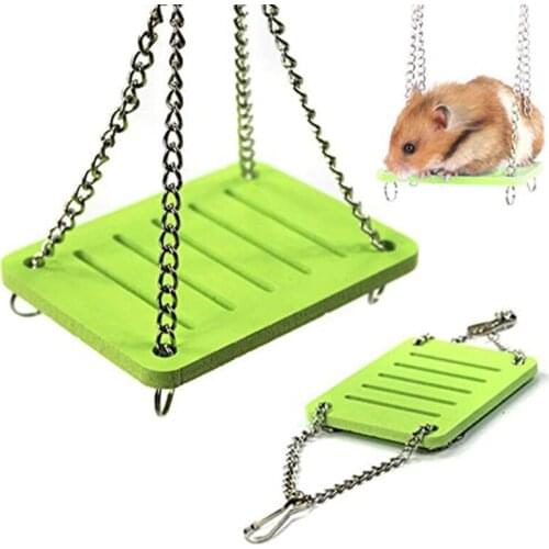 Cute Parrot Hamster Small Swing Shake Suspension Toy Hanging Bed Pet Products Entertainment Eexercise Toys