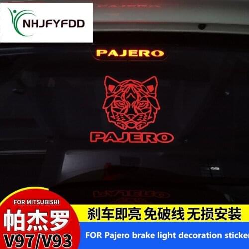Brake light decoration stickers FOR Mitsubishi Pajero v97 v93 v87 Rear window tail door brake light decoration accessories