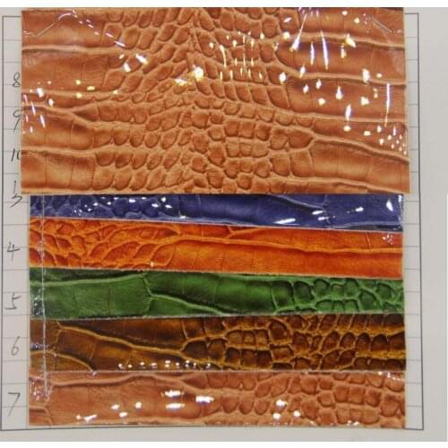 Factory supply bags handbags PU leather fabric Leaching paint crocodile pattern leather crocodile Crystal leather material