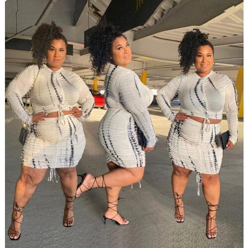 2021 Ins Internet Celebrity Famous Women Set 2Pcs Short Top Longsleeve Large Size