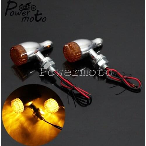 10mm Motorcycle Aluminum LED Turn Signal Light Amber Indicator Blinker Flasher Lamp For Harley Dyna Chopper Bobber Cafe Racer