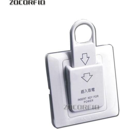 10pcs 86X86mm High Grade Hotel Magnetic Card Switch 220V/25A ,energy saving switch,Insert Key for power,without time delay