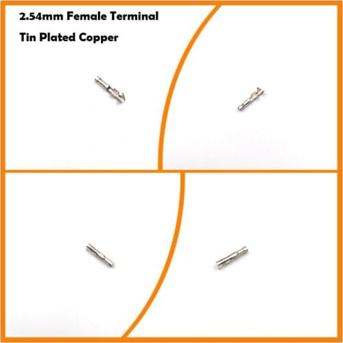 2.54mm Connector Housing Female Pin Crimp Terminal Tin Plated Copper