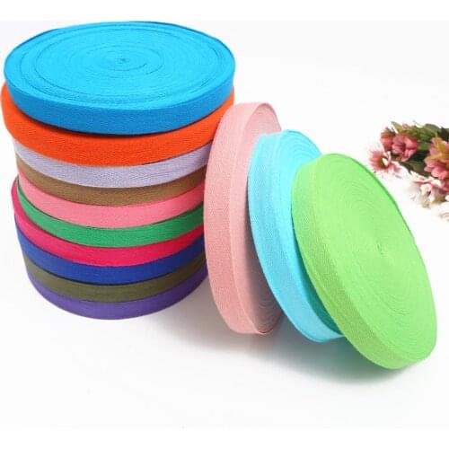 2cm Multi Color Herringbone Tape Ribbons 100% Cotton Woven Ribbon Sewing Overlock Cloth Strap Belt DIY Sewing Accessories 5yards