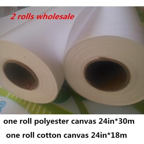 260g 24in polyester Canvas and 380g 24in cotton canvas roll for decoration picture print