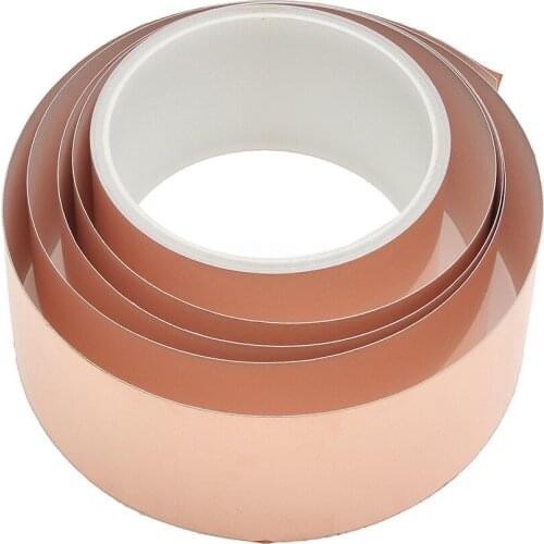 30 Meters 5mm Single Conductive Adhesive Copper Foil Tape EMI Shielding Heat Resist For Electric Guitar
