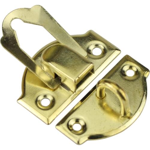 5Pcs Antique Iron Lock Catch Latches For Jewelry Chest Box Suitcase Buckle Clip Clasp Hasp Hook Can Lock Vintage Hardware